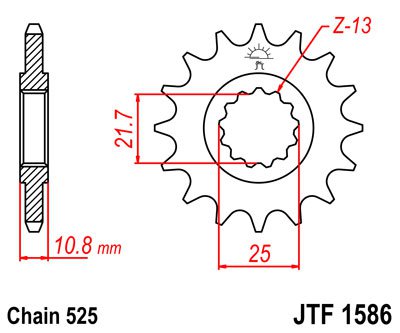 Звезда передняя JT Sprockets JTF 1586.16